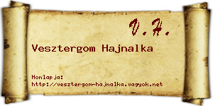 Vesztergom Hajnalka névjegykártya